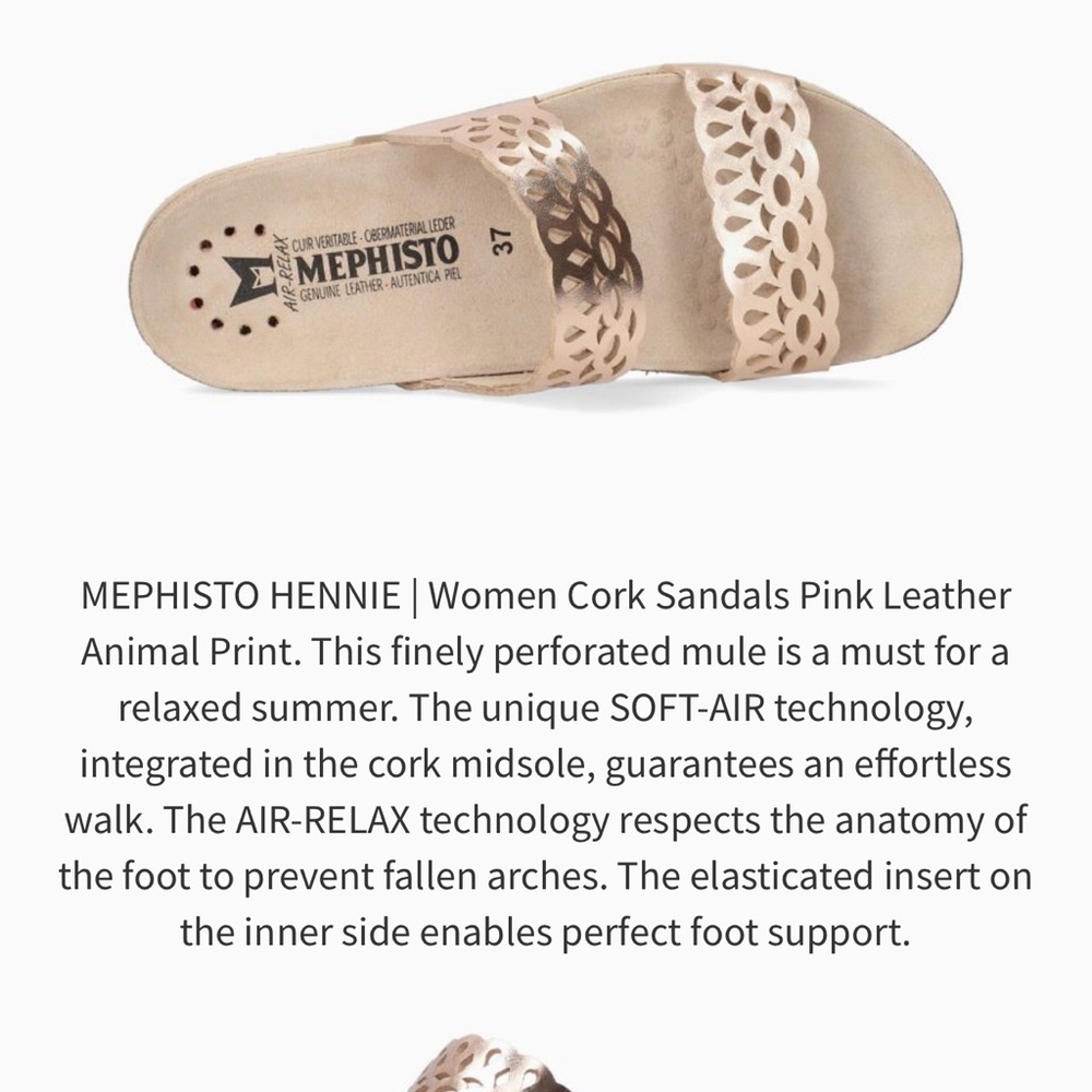 Mephisto Hennie Sandal size 39